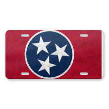 Tennessee State Flag aluminum front license plate