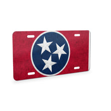Tennessee State Flag aluminum front license plate