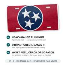 Tennessee State Flag aluminum front license plate