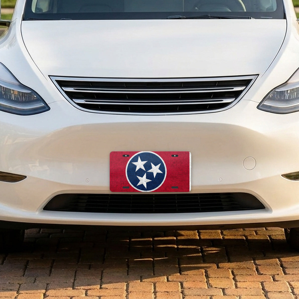 Tennessee State Flag aluminum front license plate