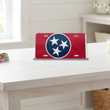 Tennessee State Flag aluminum front license plate