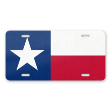Texas State Flag aluminum front license plate