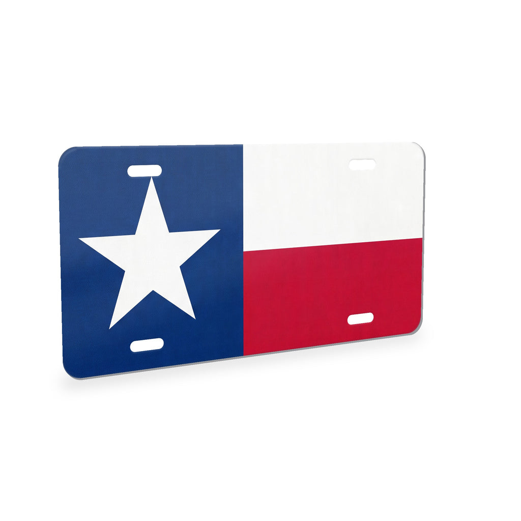 Texas State Flag aluminum front license plate