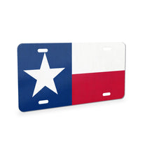 Texas State Flag aluminum front license plate