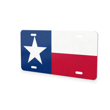 Texas State Flag aluminum front license plate