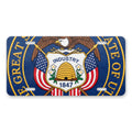 Utah State Flag aluminum front license plate