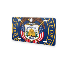 Utah State Flag aluminum front license plate