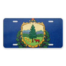 Vermont State Flag aluminum front license plate