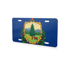 Vermont State Flag aluminum front license plate