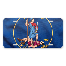 Virginia State Flag aluminum front license plate