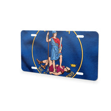 Virginia State Flag aluminum front license plate