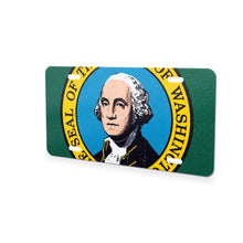 Washington State Flag aluminum front license plate