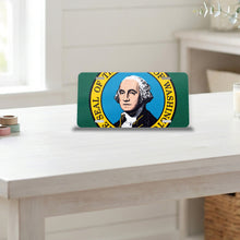 Washington State Flag aluminum front license plate