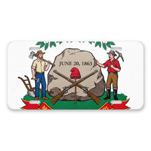 West Virginia State Flag aluminum front license plate