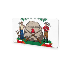 West Virginia State Flag aluminum front license plate