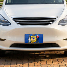 Wisconsin State Flag aluminum front license plate