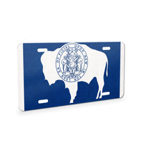Wyoming State Flag aluminum front license plate