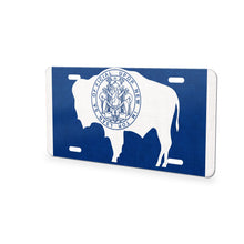 Wyoming State Flag aluminum front license plate