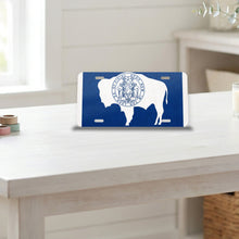 Wyoming State Flag aluminum front license plate