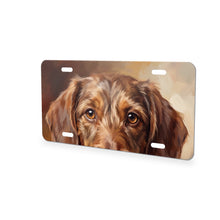Dachshund Portrait aluminum front license plate