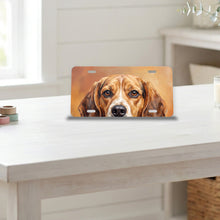 Beagle Portrait aluminum front license plate