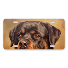 Rottweiler Portrait aluminum front license plate