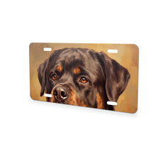 Rottweiler Portrait aluminum front license plate