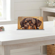 Rottweiler Portrait aluminum front license plate