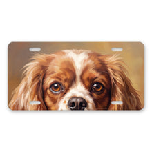 Cavalier King Charles Spaniel Portrait aluminum front license plate