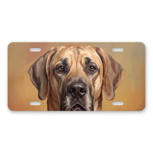 Great Dane Portrait aluminum front license plate