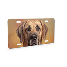 Great Dane Portrait aluminum front license plate