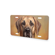 Great Dane Portrait aluminum front license plate