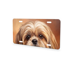 Shih Tzu Portrait aluminum front license plate