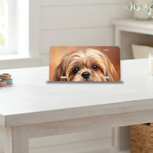 Shih Tzu Portrait aluminum front license plate