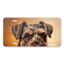 Schnauzer Portrait aluminum front license plate