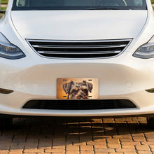 Schnauzer Portrait aluminum front license plate
