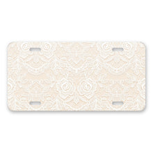 Floral Lace aluminum front license plate