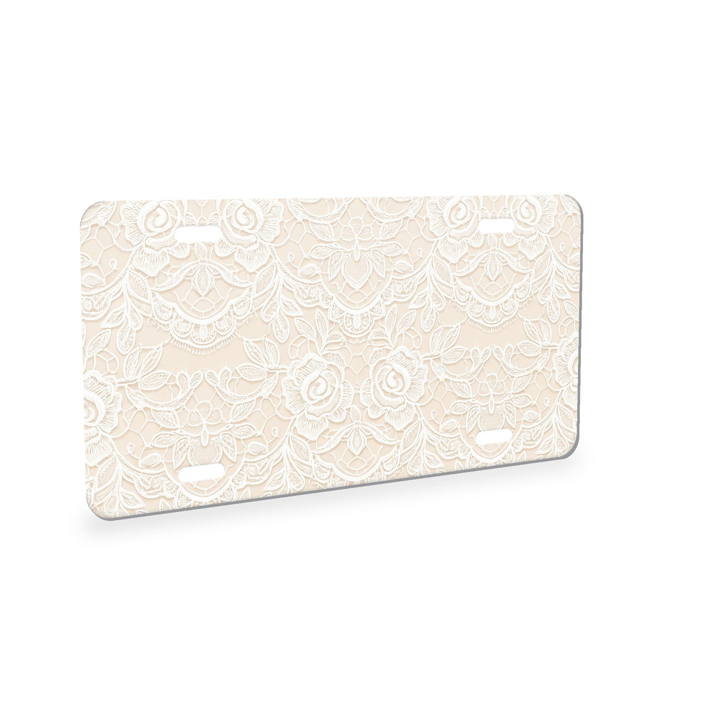 Floral Lace aluminum front license plate