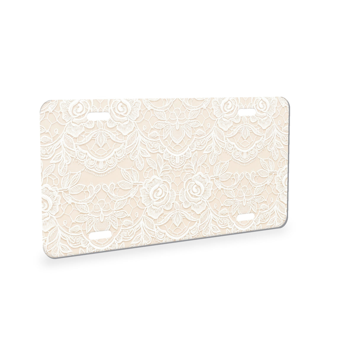 Floral Lace aluminum front license plate