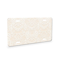Floral Lace aluminum front license plate