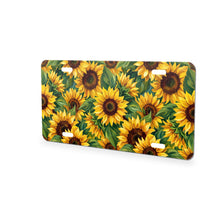 Sunflower Field aluminum front license plate