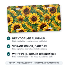 Sunflower Field aluminum front license plate