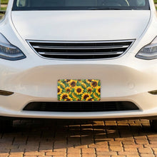 Sunflower Field aluminum front license plate