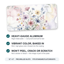 Wildflower Meadow aluminum front license plate