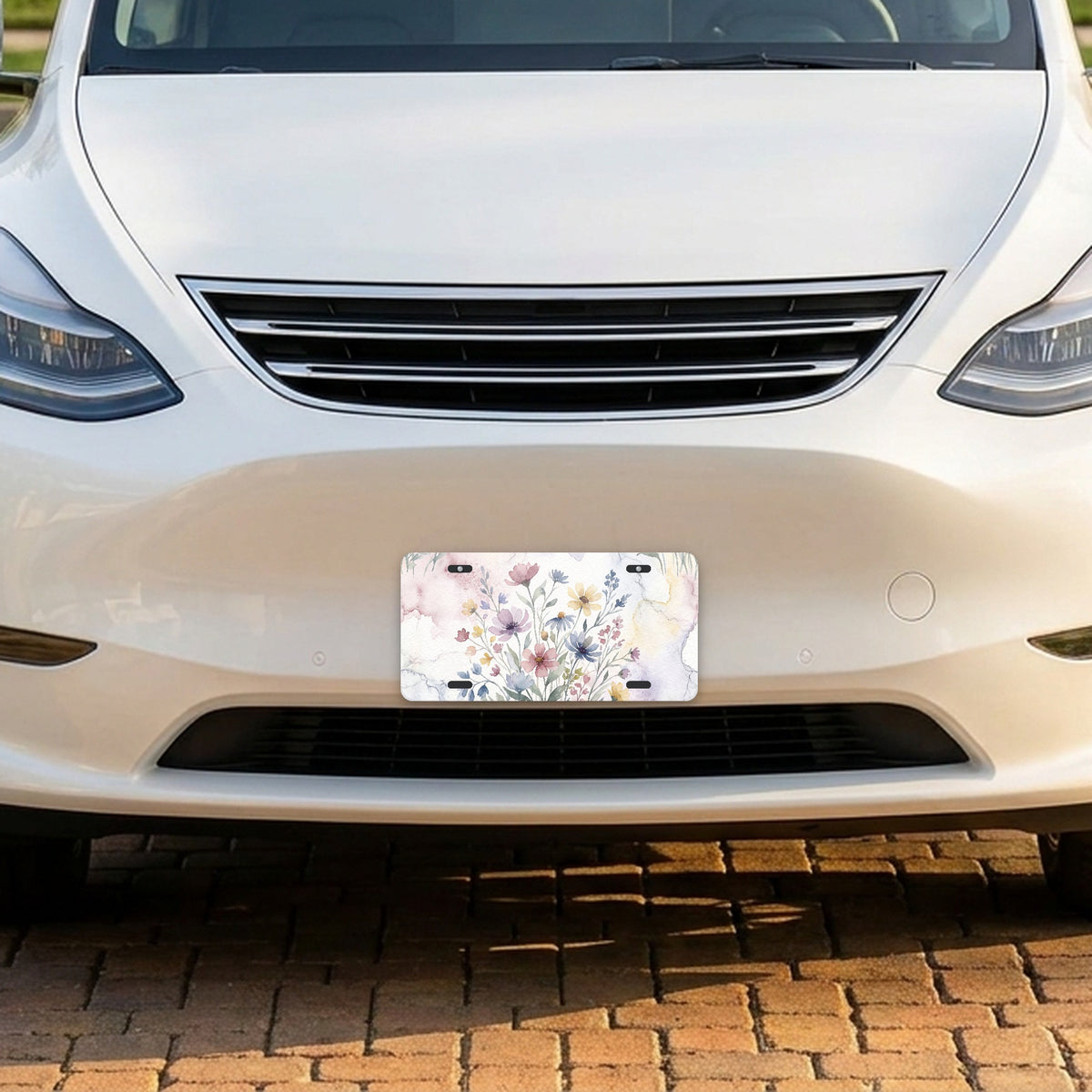 Wildflower Meadow aluminum front license plate