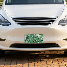 Tropical Monstera aluminum front license plate