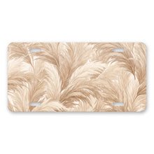 Boho Pampas aluminum front license plate