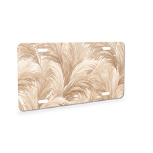 Boho Pampas aluminum front license plate