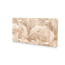 Boho Pampas aluminum front license plate