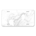 White Marble aluminum front license plate